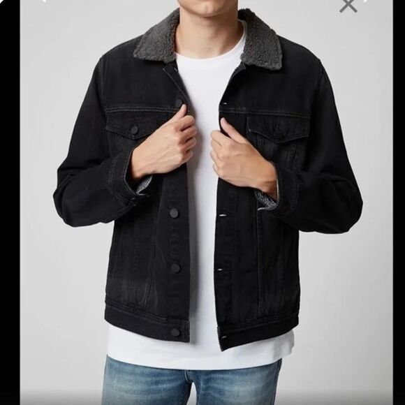 BLANKNYC Black Sherpa Lined Denim Jacket Streetwear Grunge Fall Layering - Picture 16 of 16